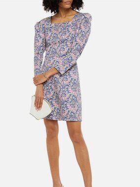 Philosophy Serafini Liberty Floral Mini Dress NWT Puff Sleeve Romantic IT46/US10